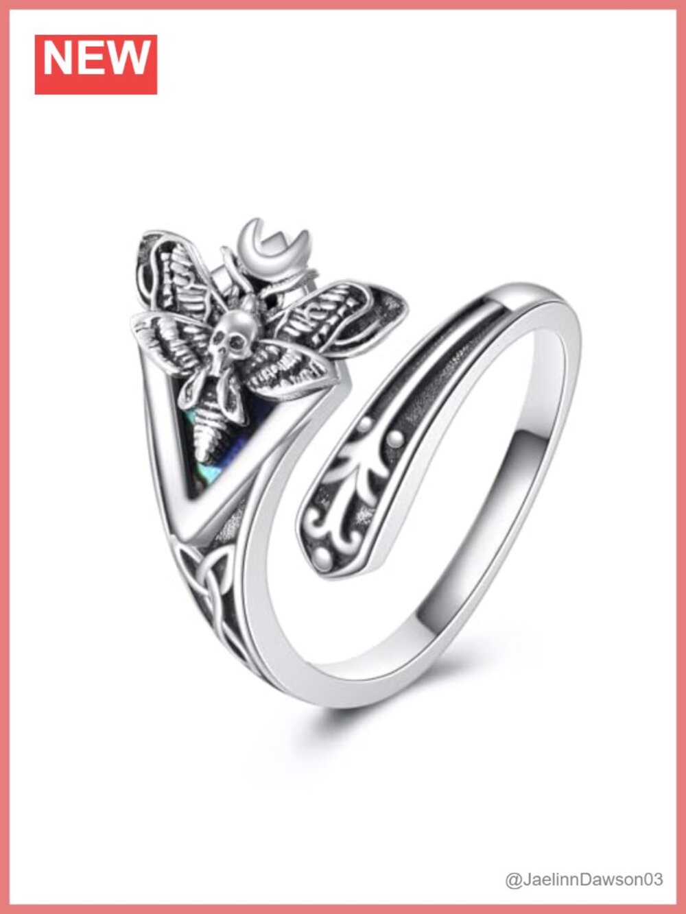 925 Sterling Silver Spoon Ring Turtle Celtic Knot Adjustable